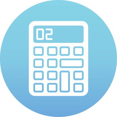 Kişisel ve ticari kullanım için hesap makinesi vektör simgesi simgesi vektör çizimi..