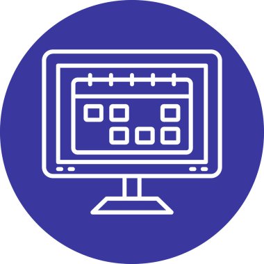 Bilgisayar. Web simgesi basit illüstrasyon