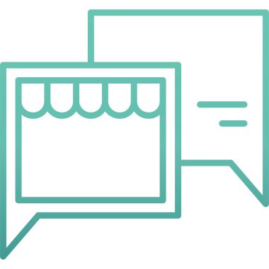 Konuşma balonu simgesinin illüstrasyon tasarımı