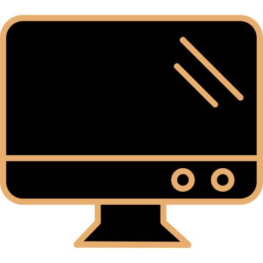 Televizyon. Web simgesi basit illüstrasyon