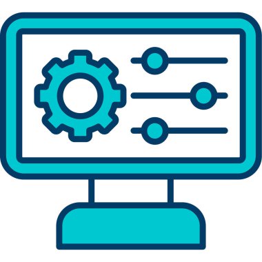 Web geliştirme ve vektör illüstrasyonu için web tasarım simgesi