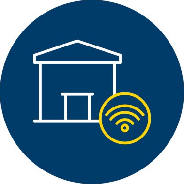 Kablosuz. Web simgesi basit illüstrasyon