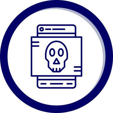 Kafatası. Web simgesi basit illüstrasyon