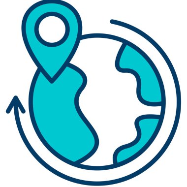 Küre. Web simgesi basit illüstrasyon