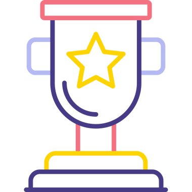 Kupa. Web simgesi basit illüstrasyon