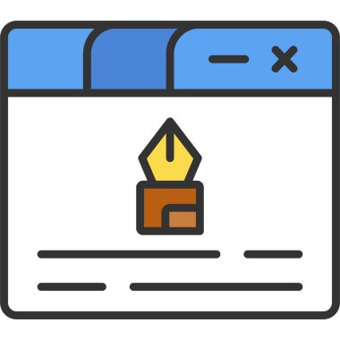 tarayıcı web simgesi, basit vektör illüstrasyonu