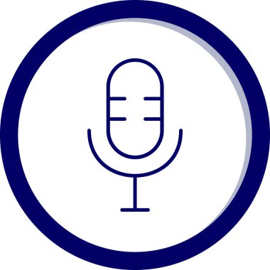 Modern mikrofon simgesinin vektör çizimi