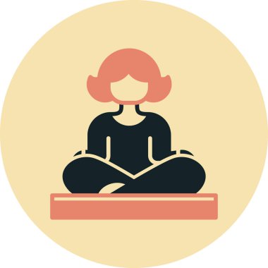 Meditasyon. Web simgesi basit illüstrasyon