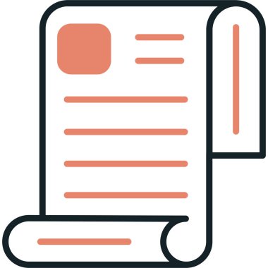 belge simgesi vektör illüstrasyonu