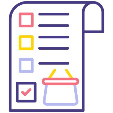 kontrol listesi simgesi, modern tasarım illüstrasyonu