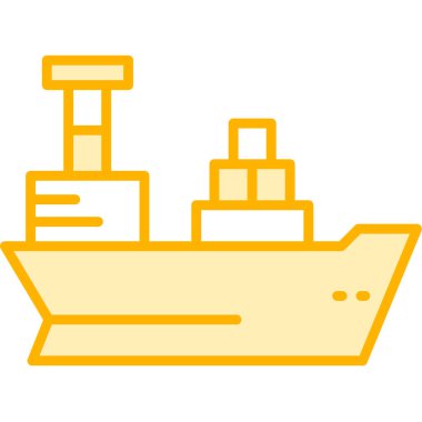 Gemi. Web simgesi basit illüstrasyon