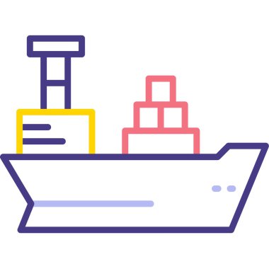 Tekne. Web simgesi basit illüstrasyon