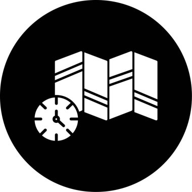 Saat simgesi vektör illüstrasyonu