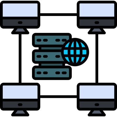 ağ sunucusu vektör illüstrasyonu