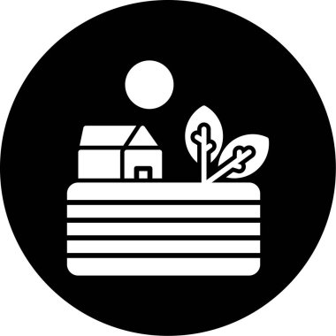 Bir çiçek simgesinin vektör illüstrasyonu