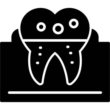Diş simgesi, vektör illüstrasyonu
