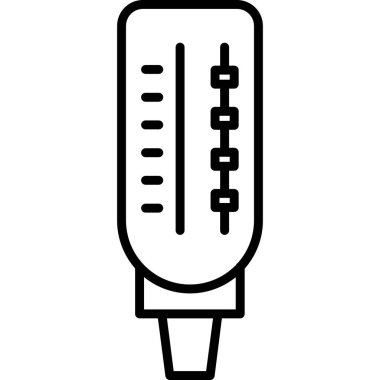 Elektrikli ısıtıcı simgesi, anahat stili