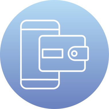 m-cüzdan simge vektör çizim