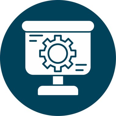 bilgisayar vektör simgesi modern basit tasarım illüstrasyonu