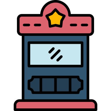 bilet ikonu vektör illüstrasyonu