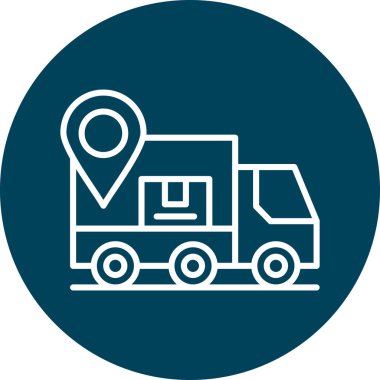 Vektör konumu simge illüstrasyonu