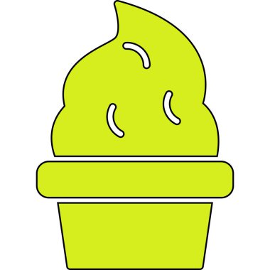 lezzetli dondurma ikonu, vektör illüstrasyon tasarımı