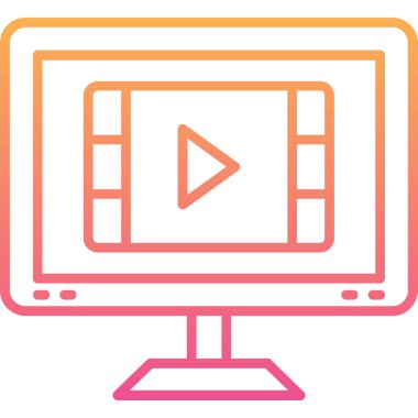 video simgesi vektör illüstrasyonu