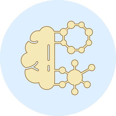 Modern b 'nin vektör illüstrasyonu insan beyninde ikon beyinsizliği