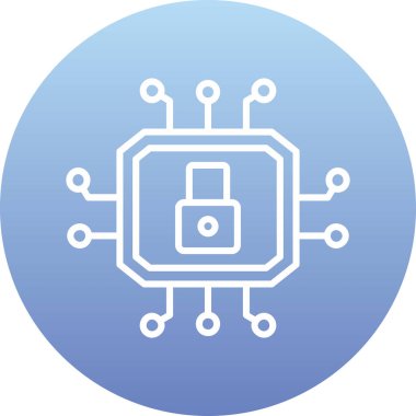 Bir kilit simgesinin vektör illüstrasyonu