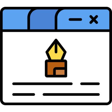 Ağ simgesi. Web için web vektör simgelerinin basit illüstrasyonu