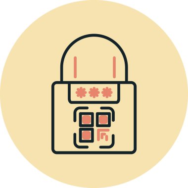 Kilit simgesinin vektör illüstrasyonu