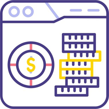 Dolar. Web simgesi basit tasarım