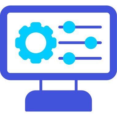Ayarları web simgesi, vektör çizim