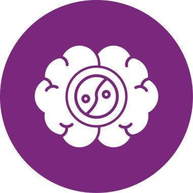 Benzersiz beyin vektör çizgisi simgesi