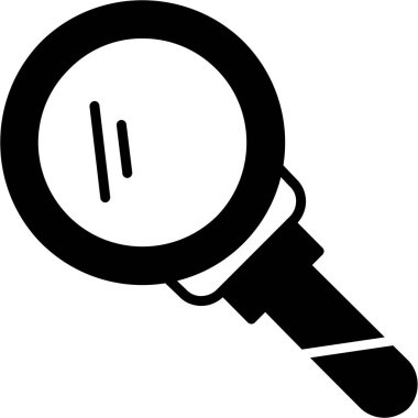 Büyütme cam vektör simgesi. Basit tasarım