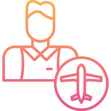 Yolcu uçağı. Web vektör illüstrasyonu