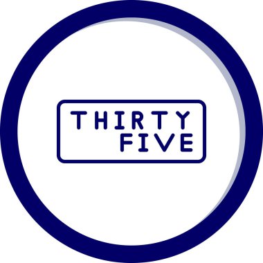 53 numaralı tuş. vektör simgesi biçimi.