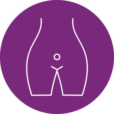 Kadın. Web simgesi basit illüstrasyon