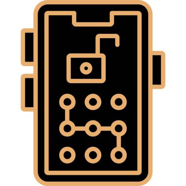 Devre kartı düz vektör simgesi