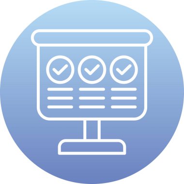 İşaretleme simgesi vektör illüstrasyonunu kontrol et