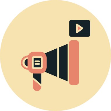 Konuşmacı. Web simgesi basit illüstrasyon