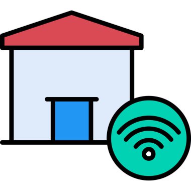 Ev. Web simgesi basit illüstrasyon