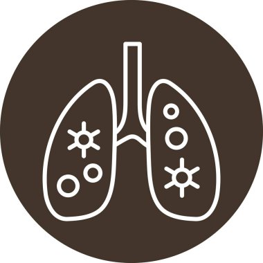 Bir akciğer simgesinin vektör çizimi