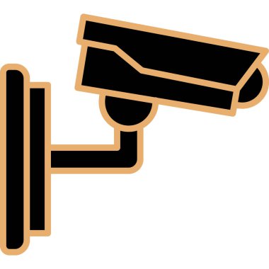 Güvenlik kamerası ikonu. vektör illüstrasyonu