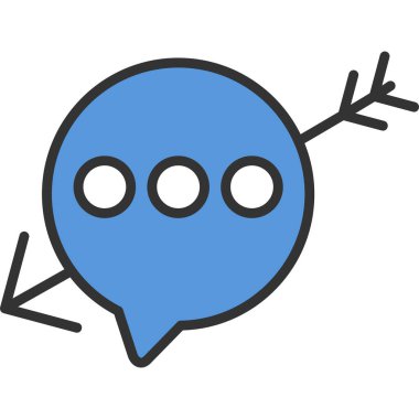 Sosyal medya simgesine sahip konuşma balonu