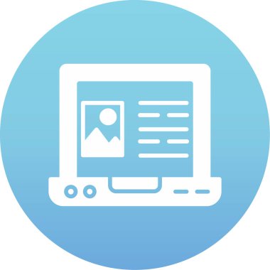 Bilgisayar. Web simgesi basit illüstrasyon