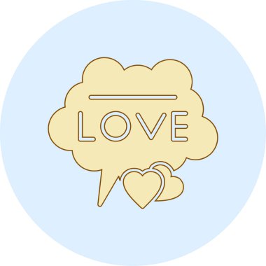 aşk vektör simgesi modern basit illüstrasyon