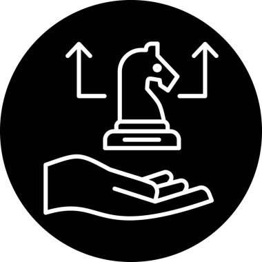 Tek bir at simgesinin vektör çizimi