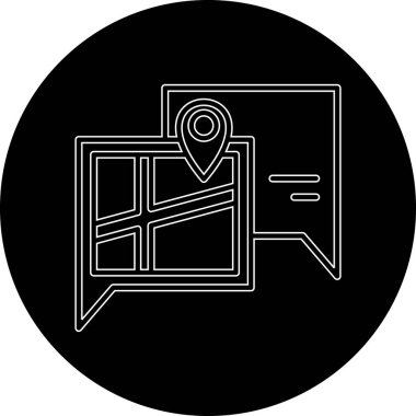 konumu simgesi harita, illüstrasyon vektör