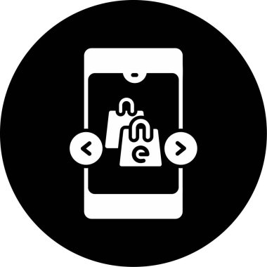 Mobil simgenin vektör illüstrasyonu